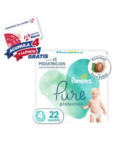 PAÑAL PAMPERS PURE ET 4 22 PZ