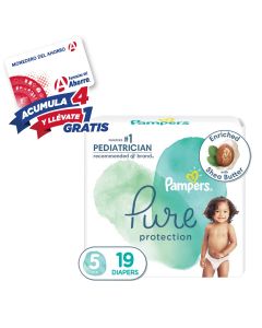 PAÑAL PAMPERS PURE ET 5 19 PZ