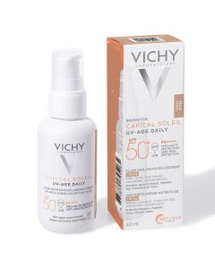 Vichy Protector Solar Facial Fluido Anti Edad con Color Capital Soleil UV-AGE Fps50+ 40ml