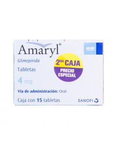 Imagen del medicamento Pack amarly 4 mg 15 tabletas