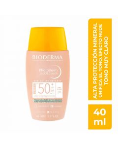 Bioderma Photoderm Nude Touch SPF 50+ Tono Muy Claro, 40 ml
