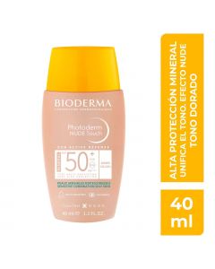 Bioderma Photoderm Nude Touch SPF 50+ Tono Dorado, 40 ml
