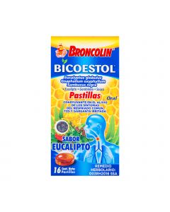 Broncolin Bicoestol sabor eucalipto 16 pastillas 