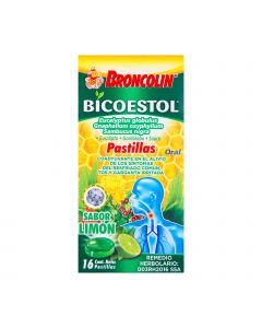 Broncolin Bicoestol sabor limón 16 pastillas 