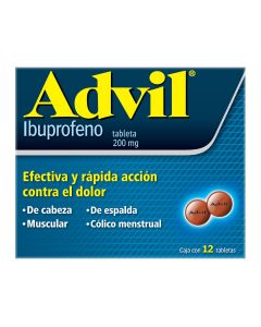 Advil analgésico 200 mg 12 tabletas