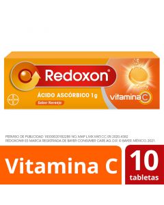 Redoxon 1gr de Vitamina C (sabor naranja), 10 tabletas efervescentes