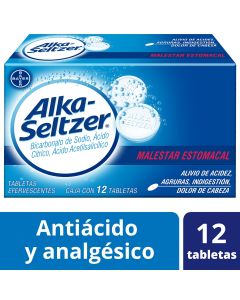 Alka seltzer acidez 12 tabletas efervescentes