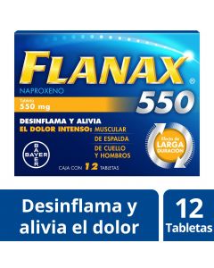 Flanax 550 analgã©sico antiinflamatorio 12 tab