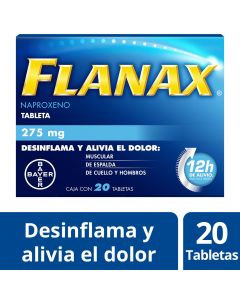 Flanax 275 analgã©sico antiinflamatorio 20 tab