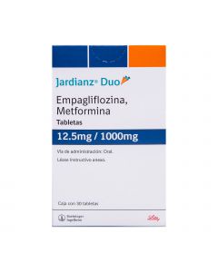 Jardianz Duo 12.5 mg/1000 mg 30 tabletas 