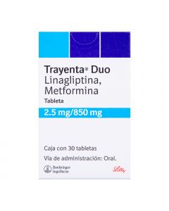 Trayenta duo 2.5/850mg oral 30 tabletas   