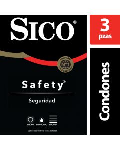 Sico, Condones de Látex Safety, 3 pz