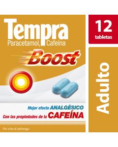 Tempra boost 500/65mg oral 12 tabletas 