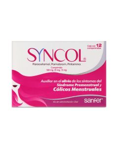 Syncol 500/25/15mg oral 12 comprimidos   