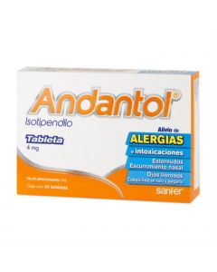 Andantol antialérgico 20 tabletas