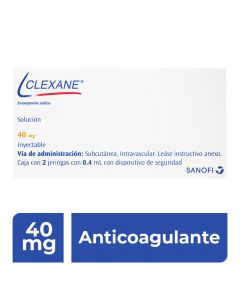 Clexane 40 mg con 2 jeringas 