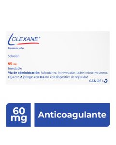 Clexane 60 mg con 2 jeringas