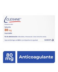 Clexane 80 mg con 2 jeringas