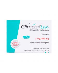 Glimetal Lex 2/850 mg oral 16 tabletas  