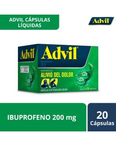 Advil analgesico 200 mg fast gel oral 20 capsulas   