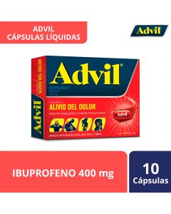 Advil analgesico 400 mg oral 10 capsulas     