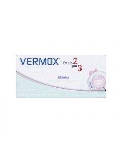 Imagen del medicamento Vermox 100 mg oral 6 tabletas