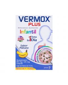 Imagen del medicamento Vermox Plus 620mg oral infantil 10 ml