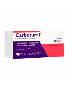 Carbotural 250 mg oral 60 tabletas