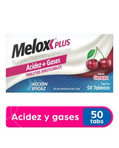 Melox plus antireflujo 50 tabletas sabor cereza 