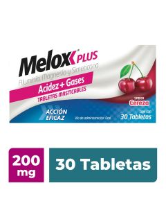 Melox plus antireflujo 30 tabletas sabor cereza 