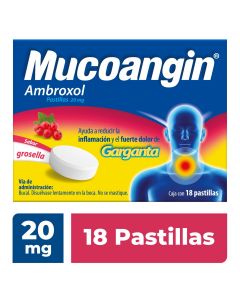 Mucoangin 20mg oral 18 pastillas