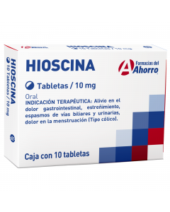 Marca del Ahorro Hioscina 10 mg oral 10 tabletas
