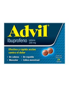 Advil analgésico 200 mg 24 tabletas