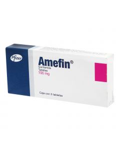 Amefin 100 Mg oral 3 tabletas     