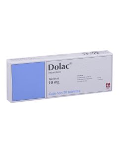 Dolac 10 mg oral 20 tabletas  