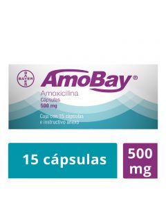 Imagen del medicamento AmoBay 500 mg oral con 15 capsulas