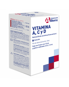 Vitaminas A/C/D Solución 15 ml Marca del Ahorro