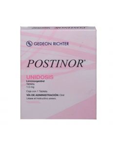 Postinor-2 1.50 mg oral 1 tabletas   