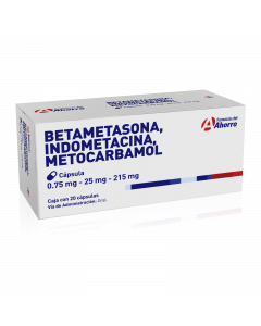 Imagen del medicamento Marca del Ahorro Betameta/Indometa/Metocarb 0.75mg/25mg/215mg 20 capsulas