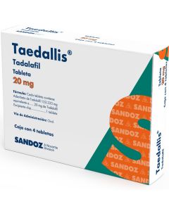 Imagen del medicamento TAEDALLIS 20MG X4 TAB