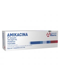 Imagen del medicamento Marca del Ahorro  Amikacina 100 mg 2 ml  ampolleta