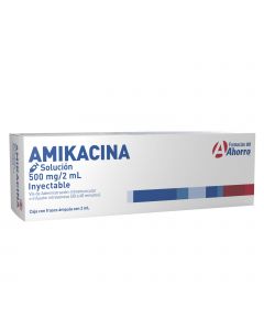 Imagen del medicamento Marca del Ahorro  Amikacina 500 mg ampolleta 1X2 ml