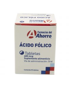 Marca del ahorro acido folico 4mg/90tabletas 