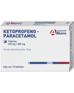 Marca del ahorro ketoprofeno/paracet 100/300mg 12tabletas  