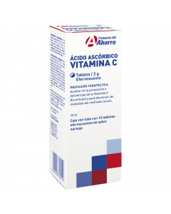 Marca del ahorro acido ascorbico 2 g oral 10 tabletas eferv