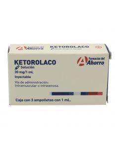 Marca del ahorro ketorolaco 30 mg im/iv 3 amp      