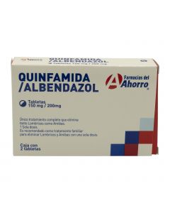 Marca del ahorro quinfamida/albendazol 150/200mg 2 tab