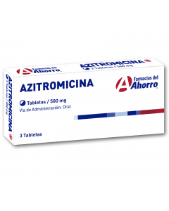 Imagen del medicamento Marca del Ahorro  Azitromicina 500 mg oral 3 tabletas