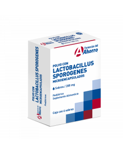 Marca del ahorro bacillus sporogenes 200 mg ped 6 sobres 