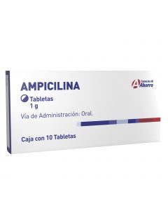 Imagen del medicamento Marca del Ahorro  Ampicilina 1 gr oral 10 tabletas